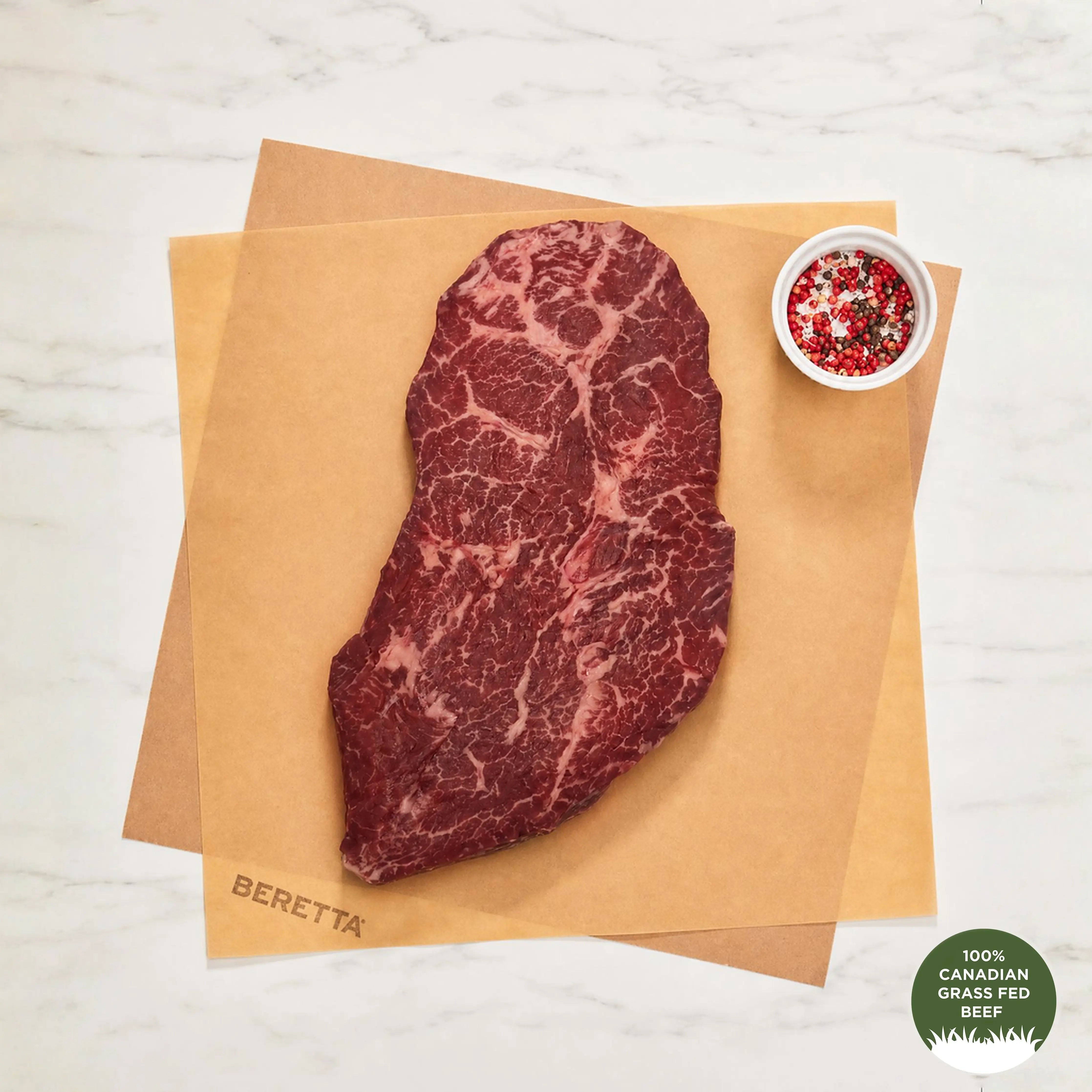 Flat Iron Steak: 100% Grass Fed, Grass Finished