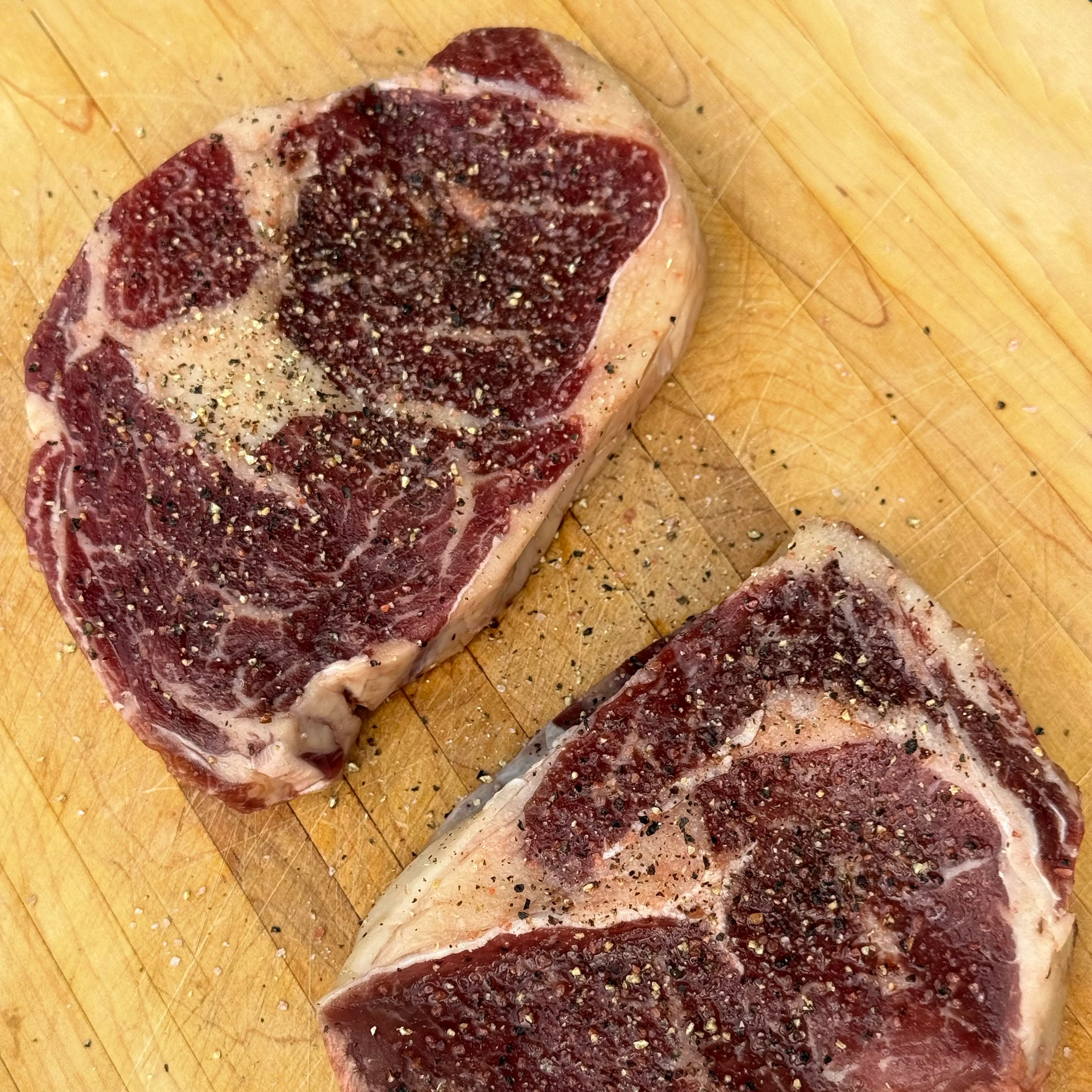 Beef Ribeye Steak 11-13oz Box (6 Steaks): RWA Grass Fed Beef
