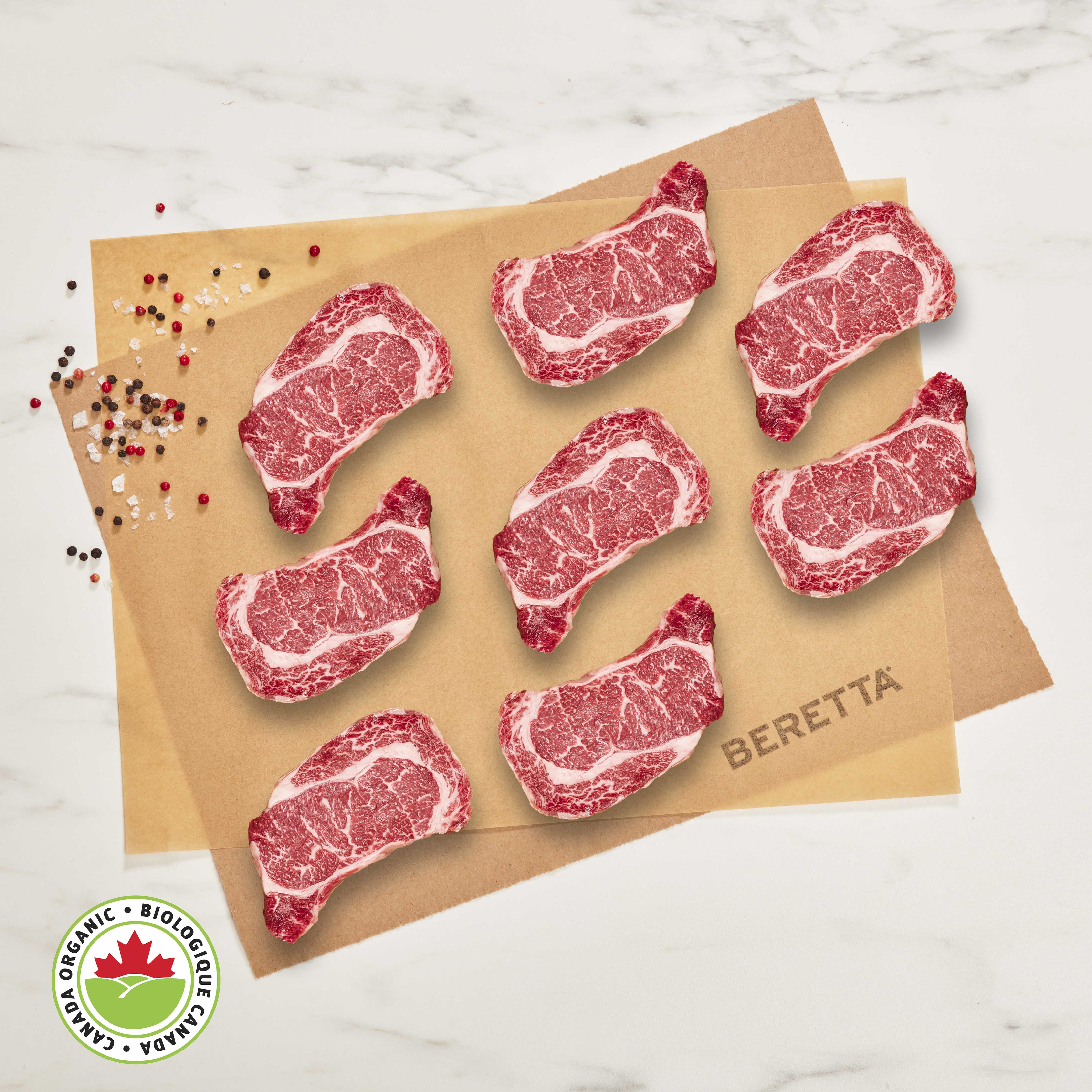 Beef Ribeye Steak - 8oz: Certified Organic - Beretta Farms