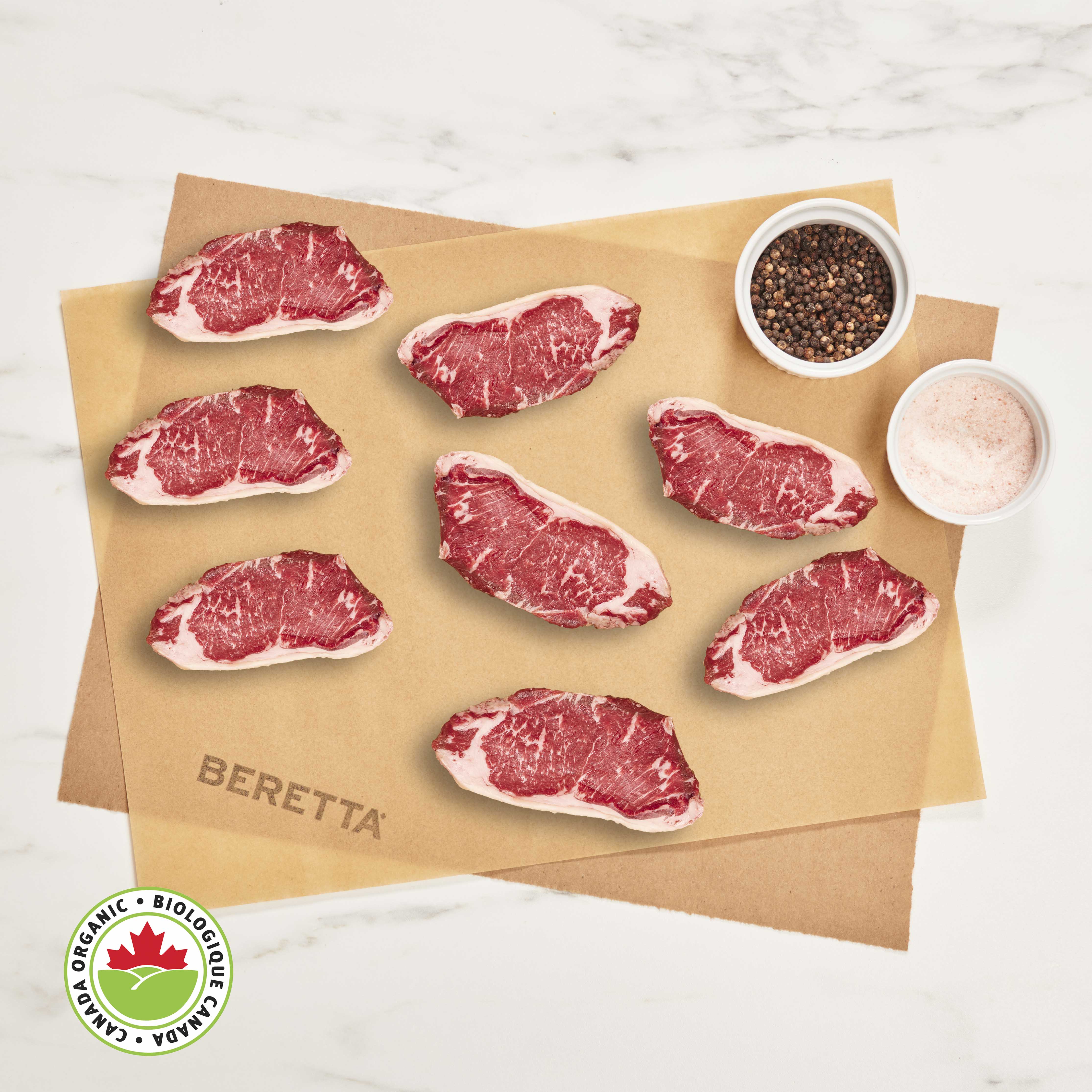 Beef Striploin Box: Certified Organic - Beretta Farms