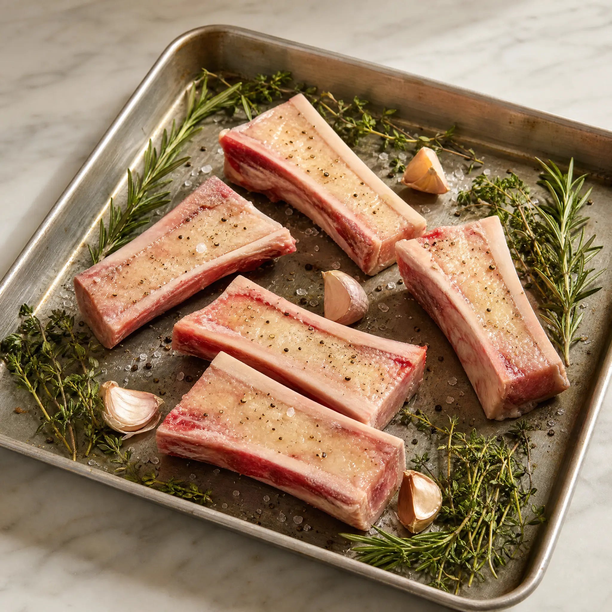 Beef Canoe Cut Marrow Bones: RWA Grass Fed Beef