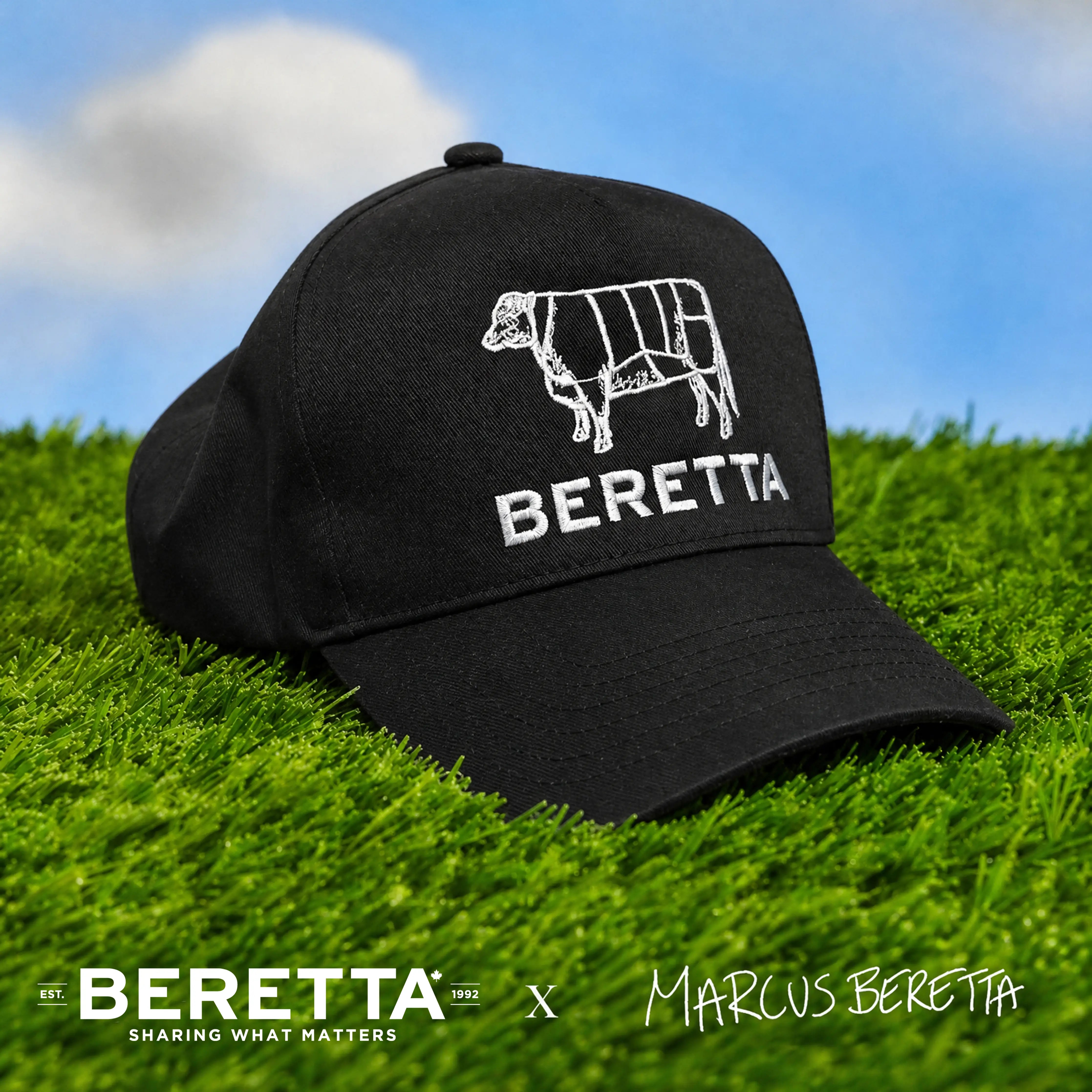 Black 5-Panel Snapback: Beretta Farms x Marcus Beretta: