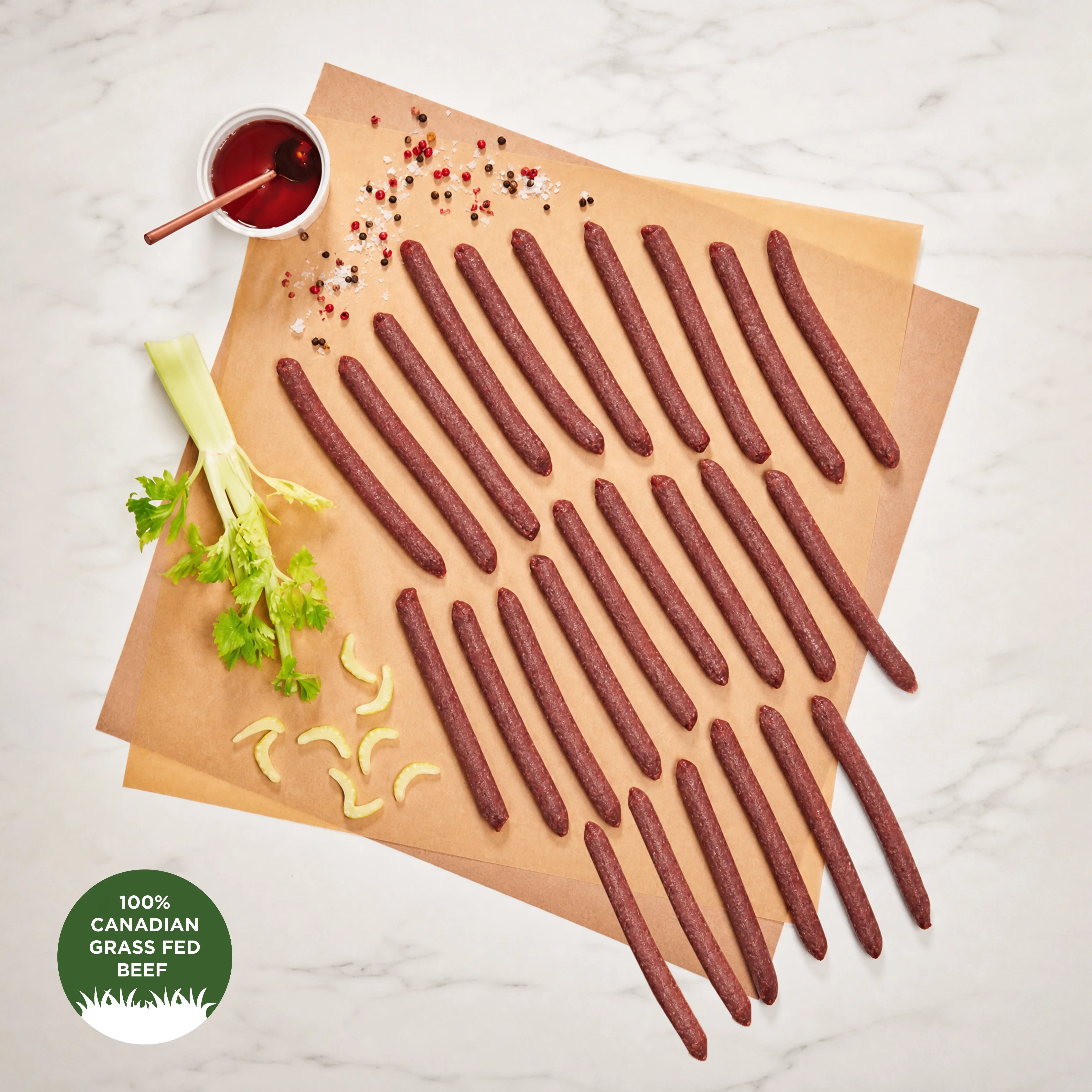 Beef Salami Sticks: 100% Grass Fed, Grass Finished