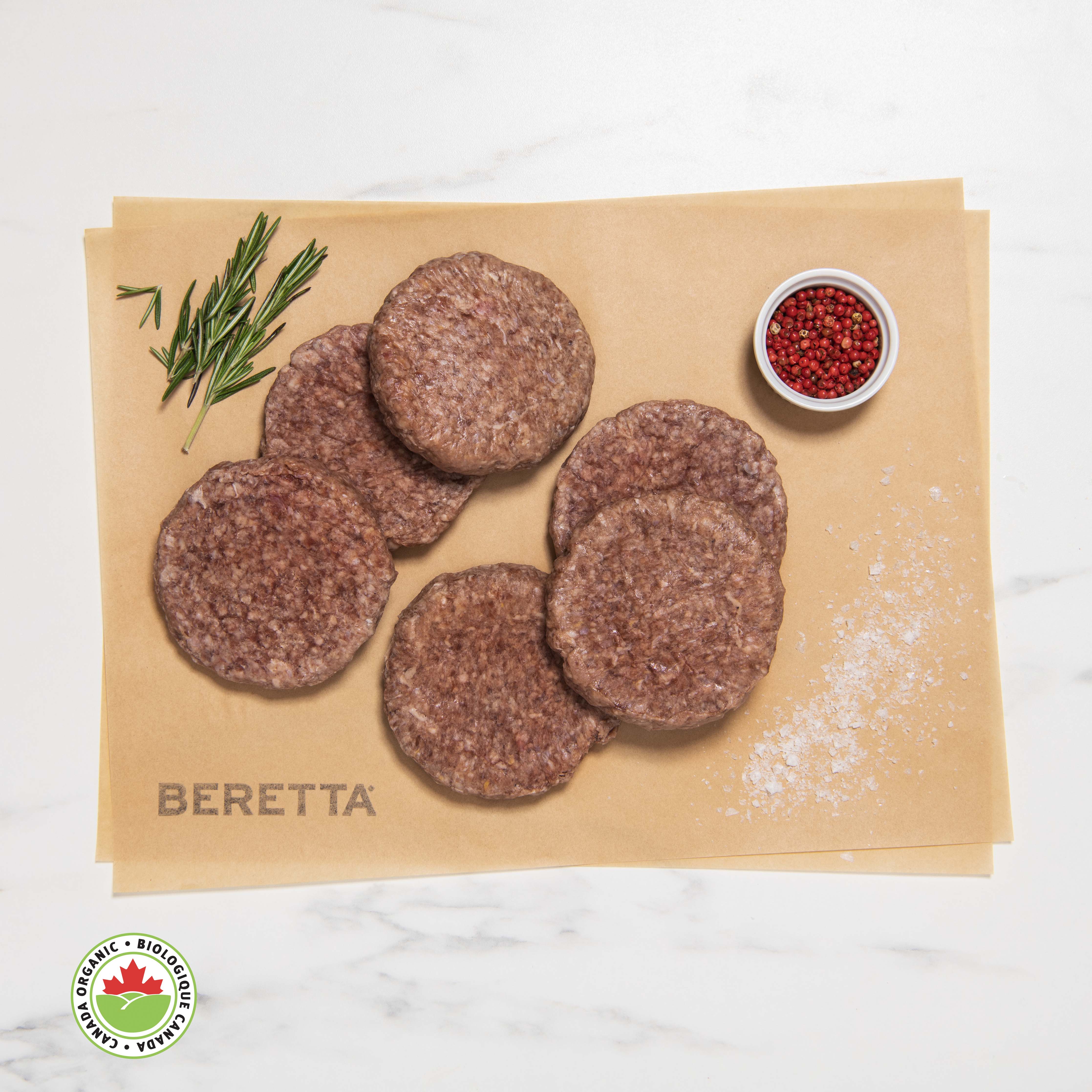 Beretta Beef Burgers: Certified Organic - Beretta Farms