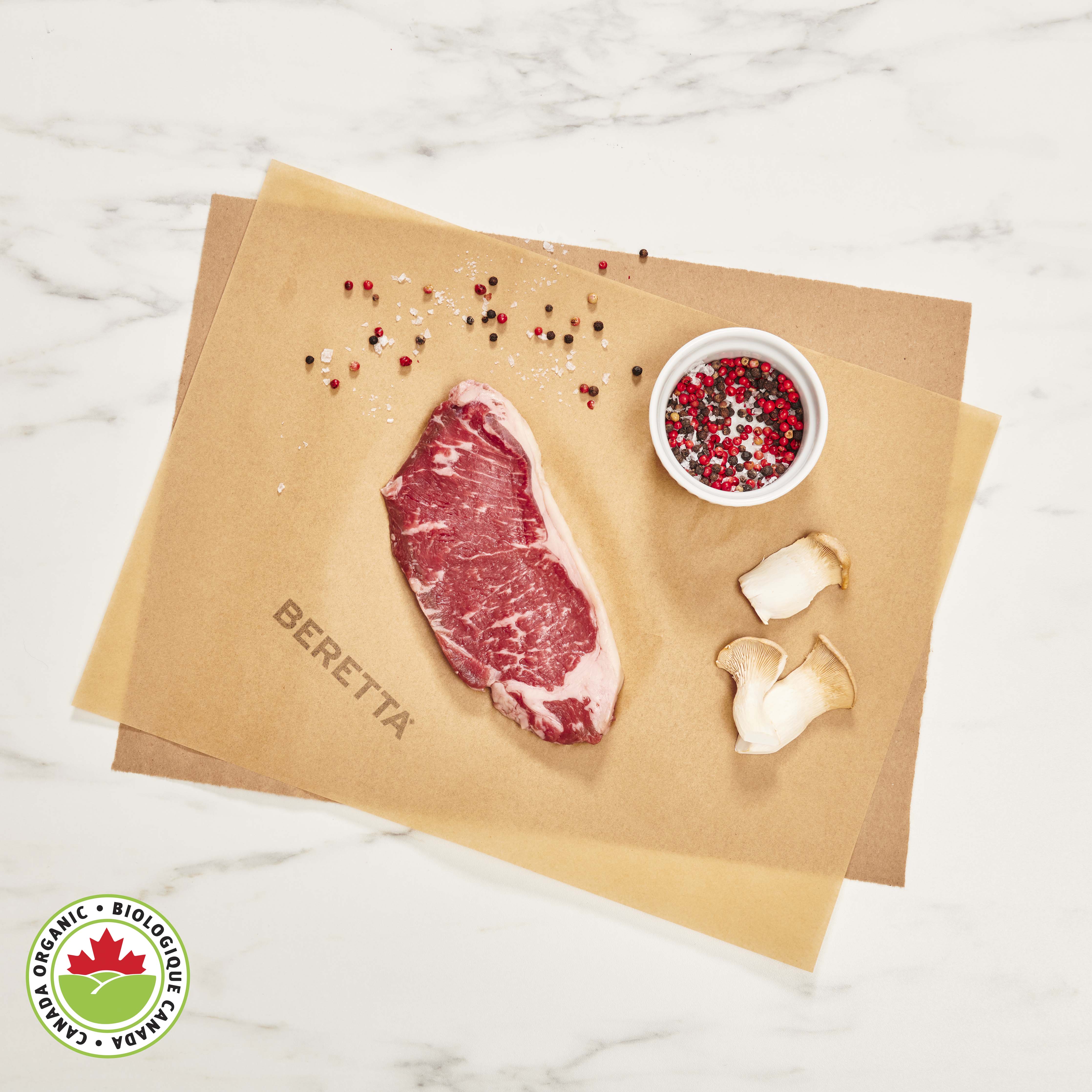 Beef New York Striploin Steak - 8oz: Certified Organic - Beretta Farms
