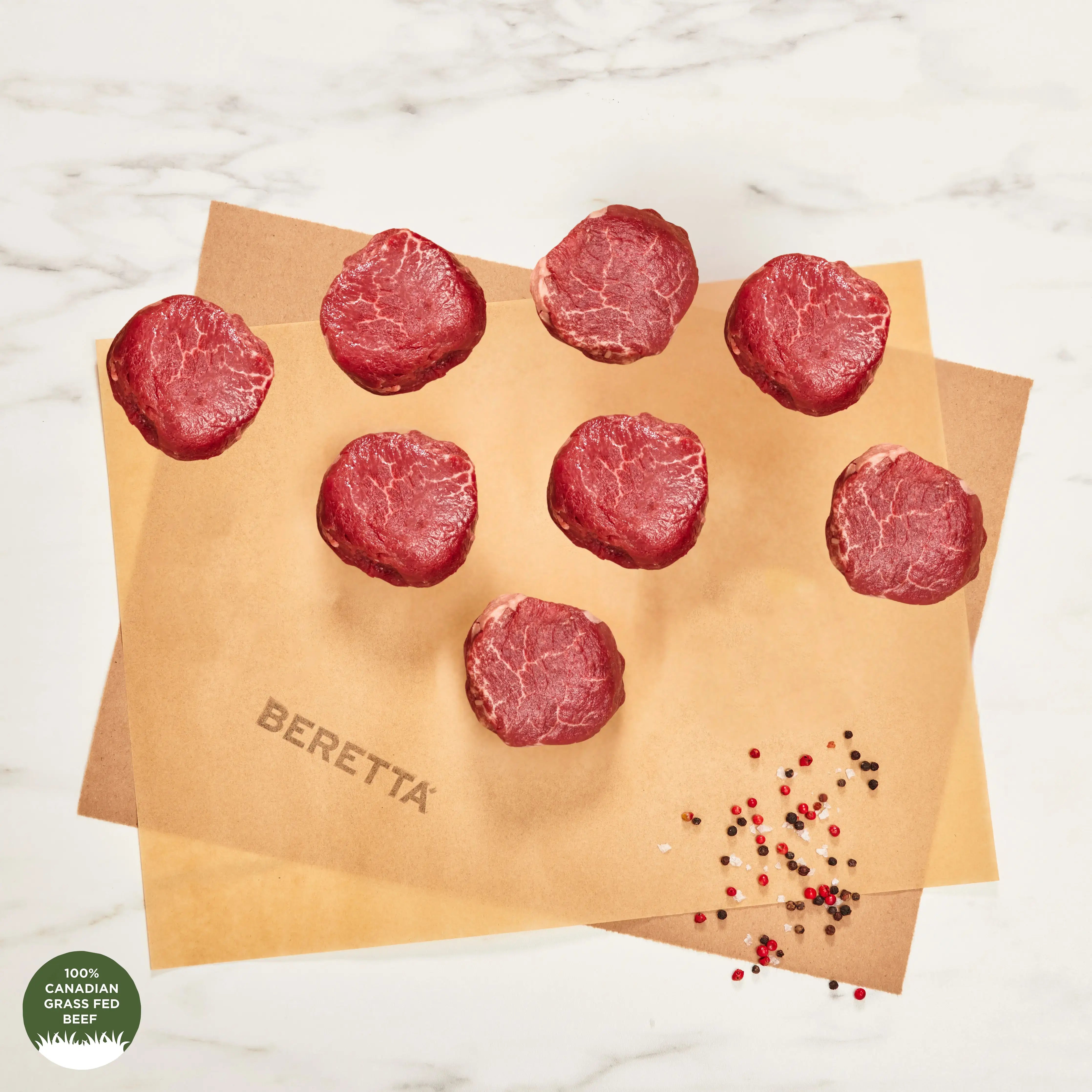 100% Grass Fed Beef Tenderloin Steaks: 6oz - Beretta Farms