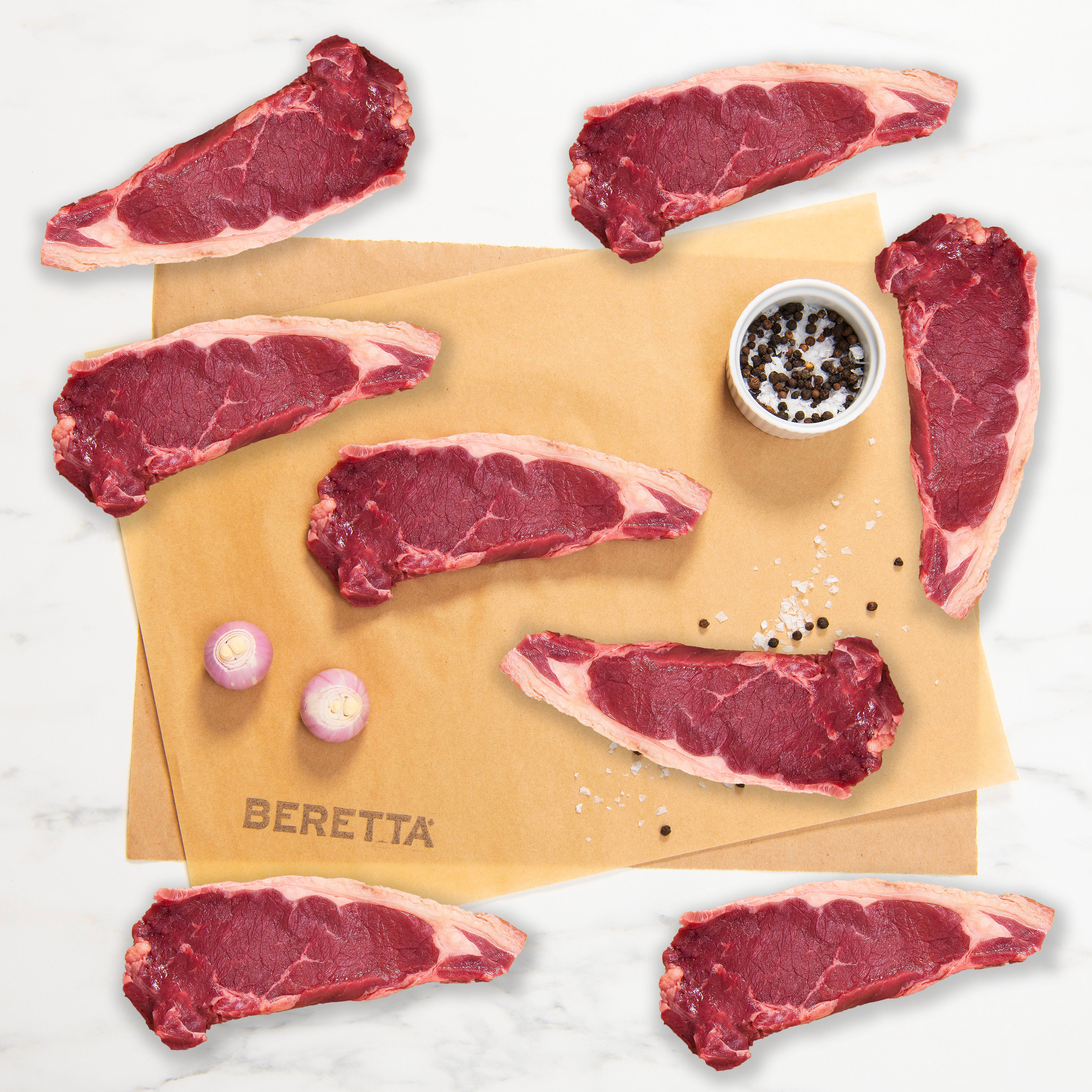 Bison Striploin Box: RWA Grass Fed Bison - Beretta Farms